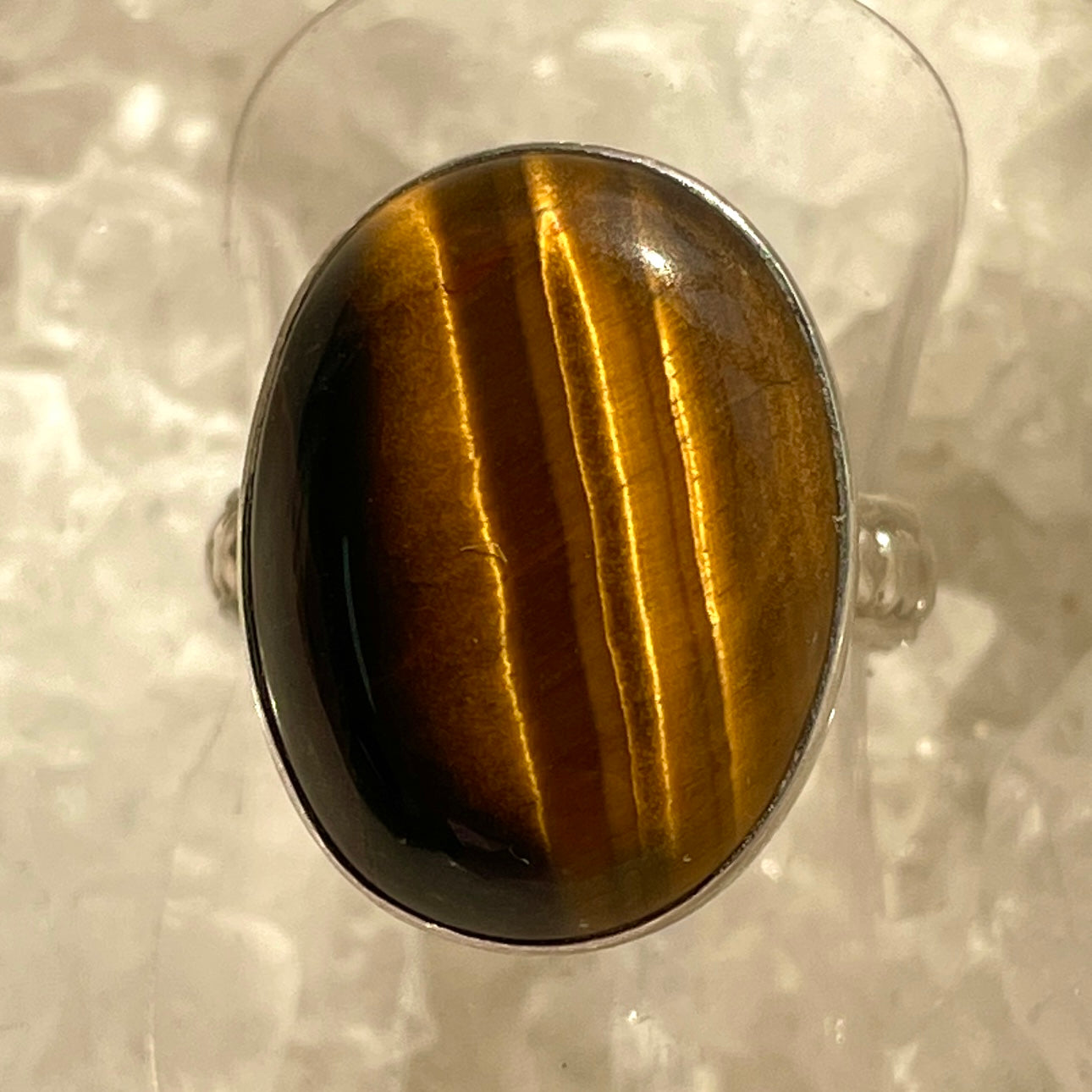 Tigers Eye Sterling Silver Ring - Sz7 TE5 Tigers Eye Sterling Silver Ring - Sz7 TE5